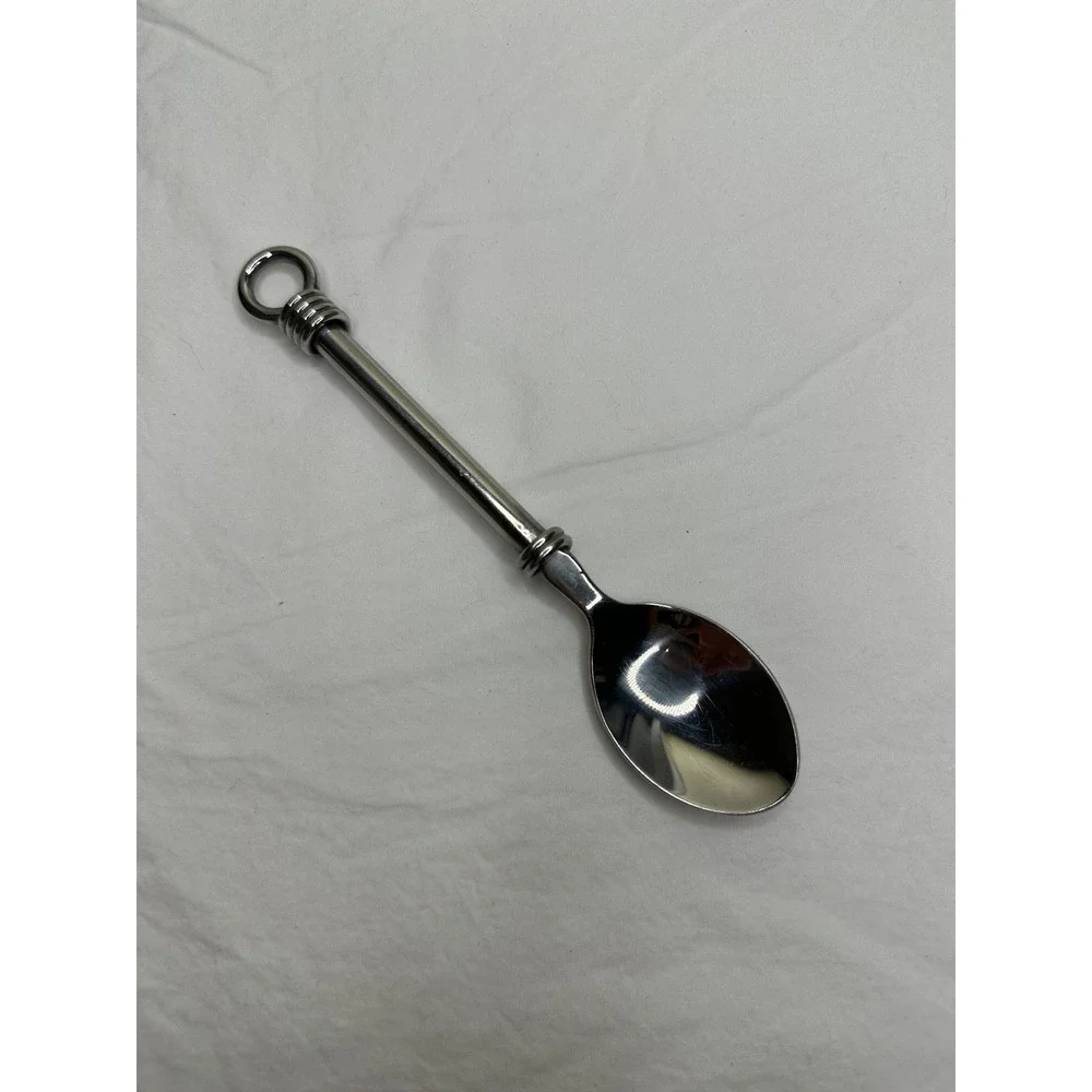 pier 1 imports spoon Stainless flatware 18/8 Rope Ring Wrapped 6 1/2 in MOD
